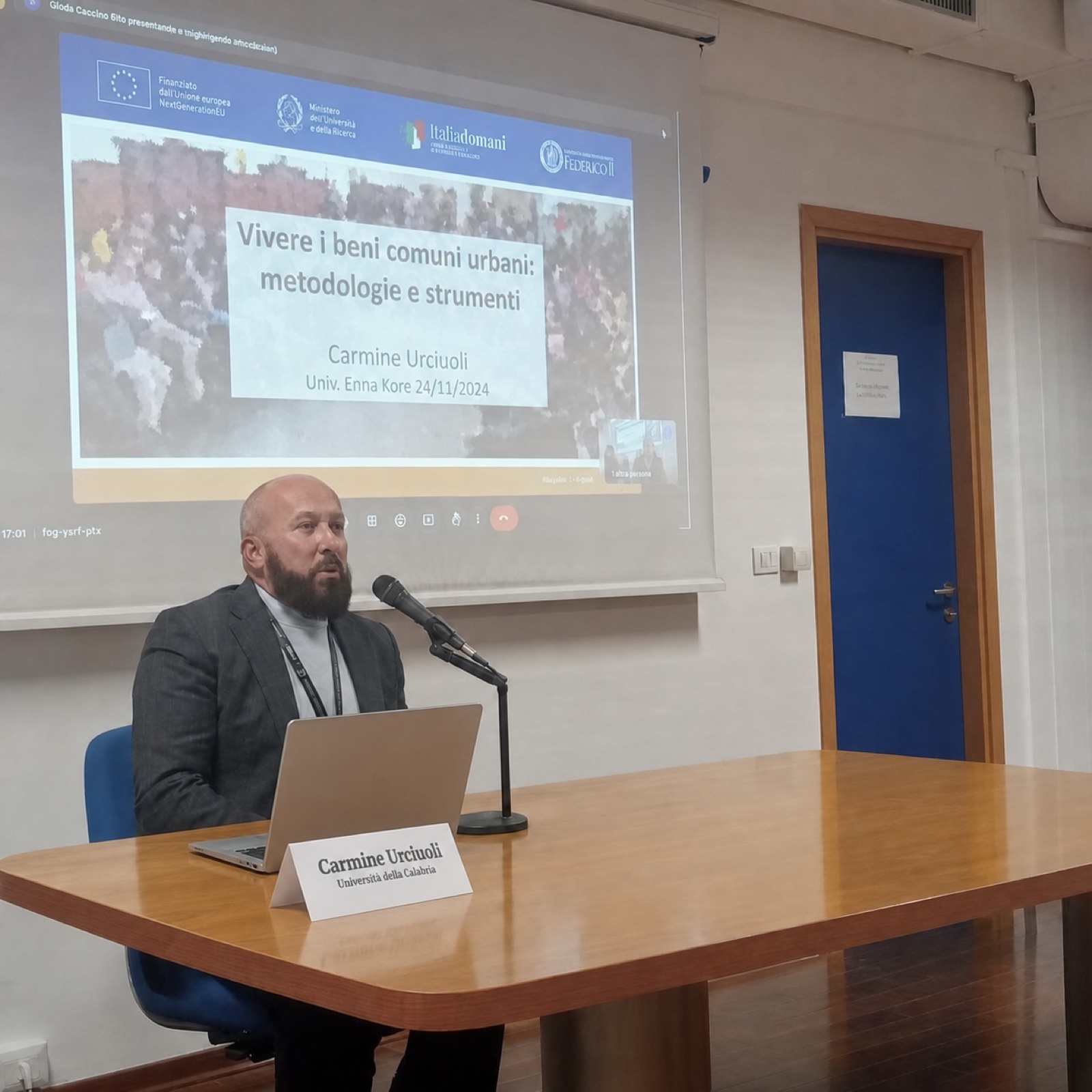 Speaking on the commons at the University of Enna Kore